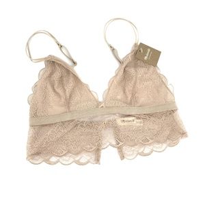 NEW Madewell Lace Liana Longline Bra Wire-Free